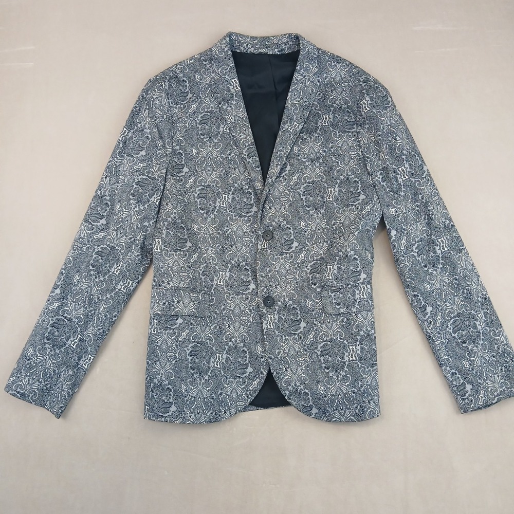 Topman 42 Mens Blazer Jacket **Fits 38R ** Paisley Jacquard